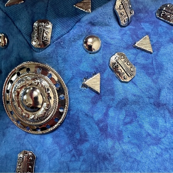 Vintage Stonewashed Western Motif Shirt in Blue One Size - Picture 4 of 11